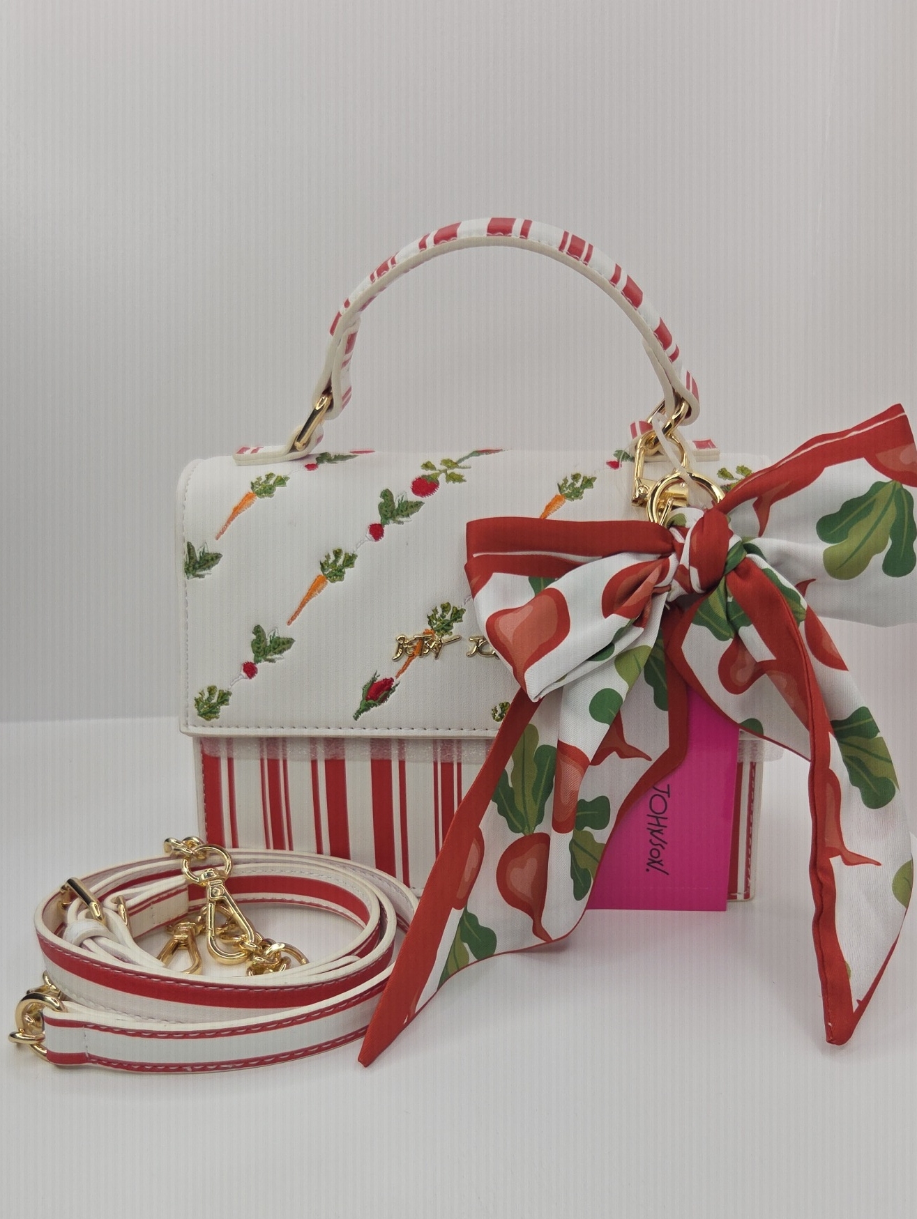 Betsey Johnson Carrots/ Radish Women’s Top-Handle Satchel Vegetable Bag